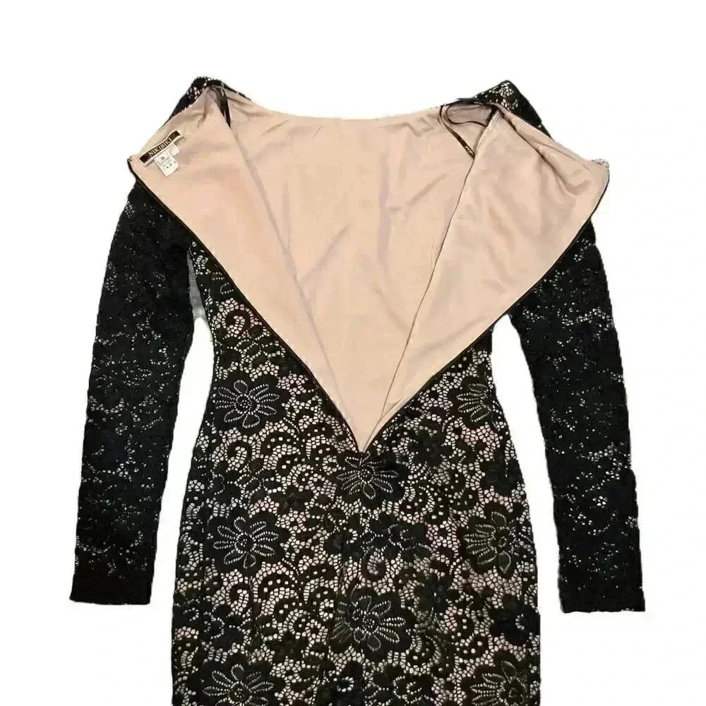 NIKIBIKI LONG SLEEVE COCKTAIL MINIDRESS SIZE SMALL - Picture 9 of 11